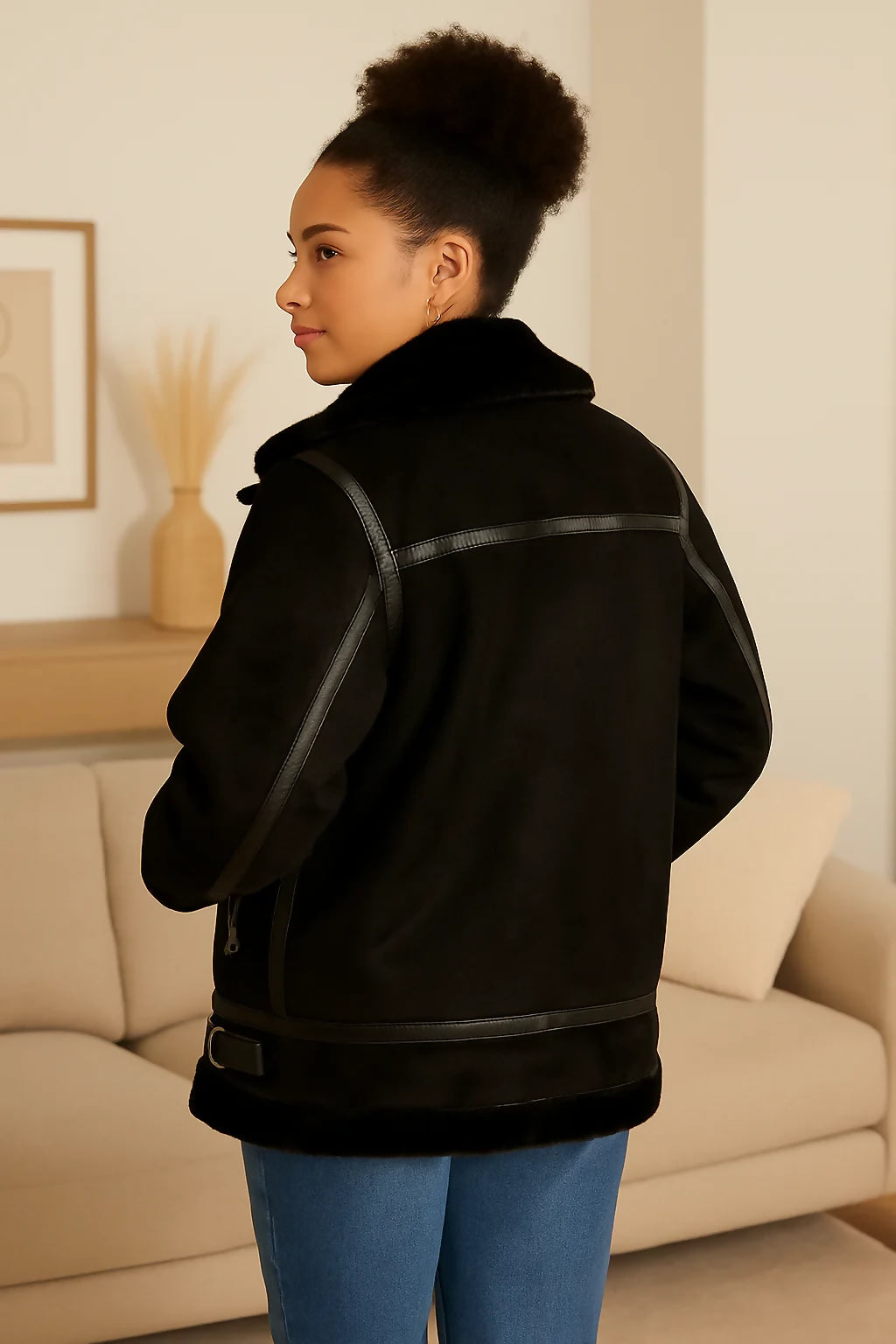 Suede feel Aviator Women's Jacket